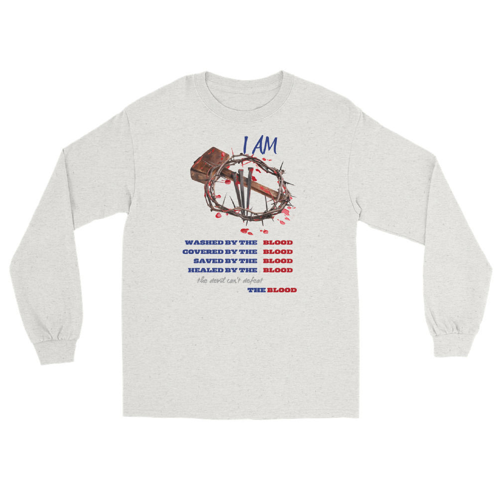 Washed By The Blood Men’s Long Sleeve Shirt