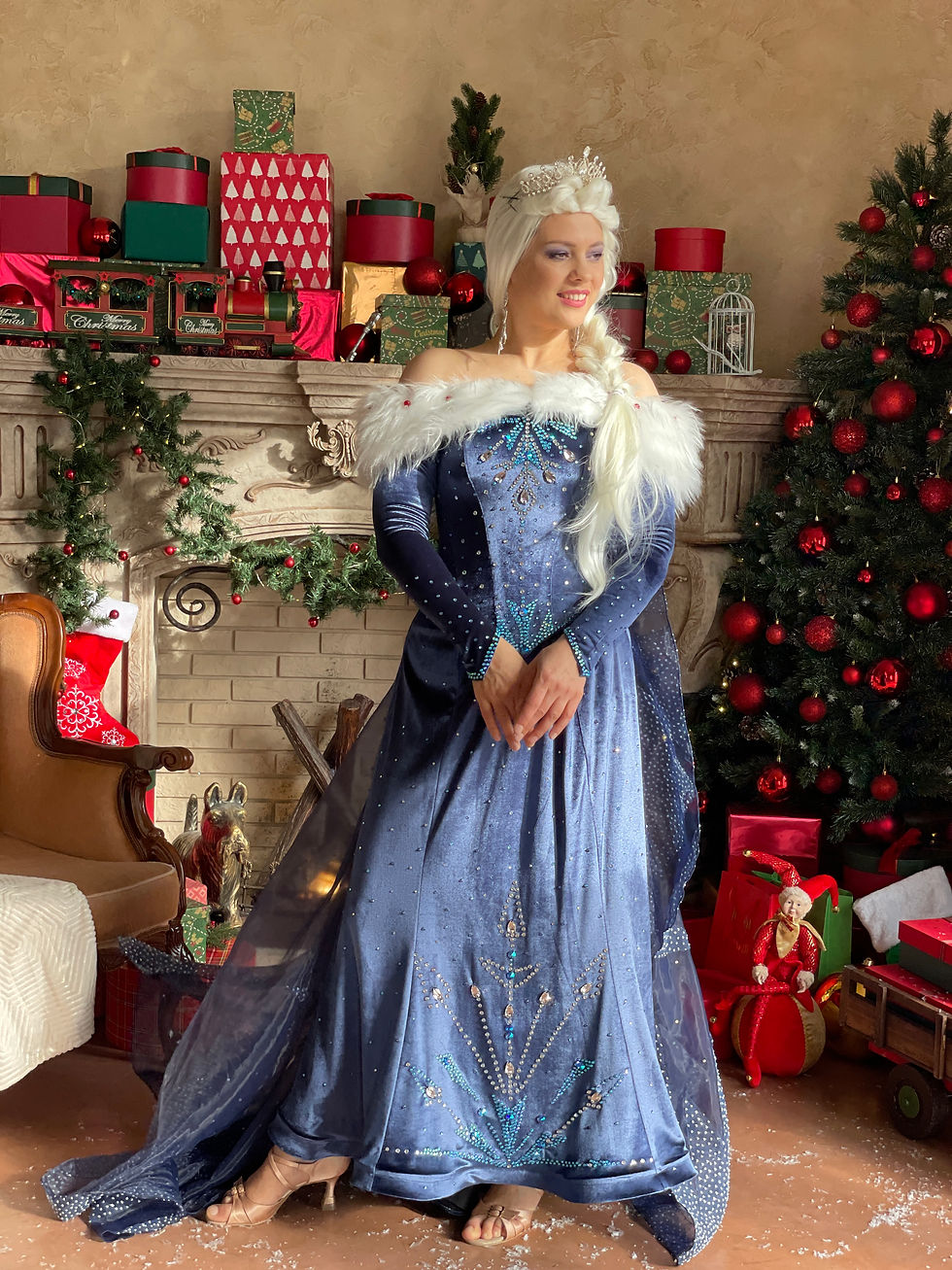 Thumbnail: Elsa Christmas gown by Yaffie Dreams princess dress frozen disney princess inspired dress Elsa cosplay costume  