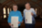 Sisters Theresa Lynch and Molly Dower with their Proclamations.