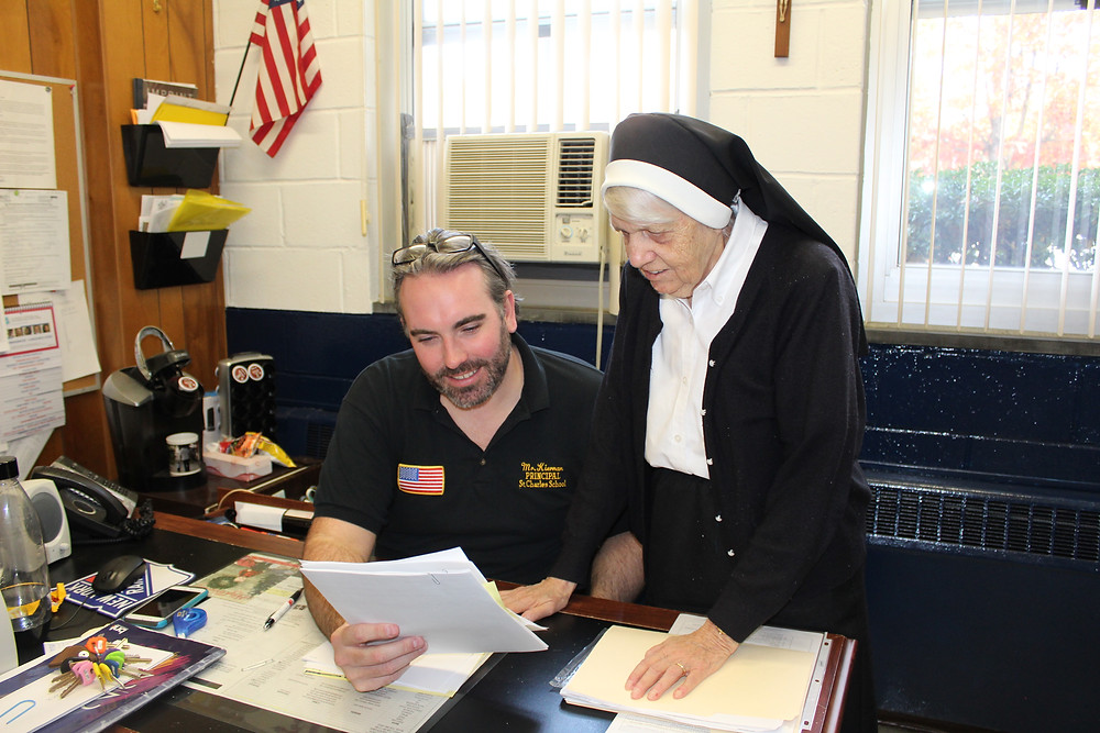 Sister Jeanine Conlon at St. Charles School in Staten Island