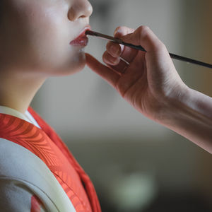 妙心寺での着付け風景