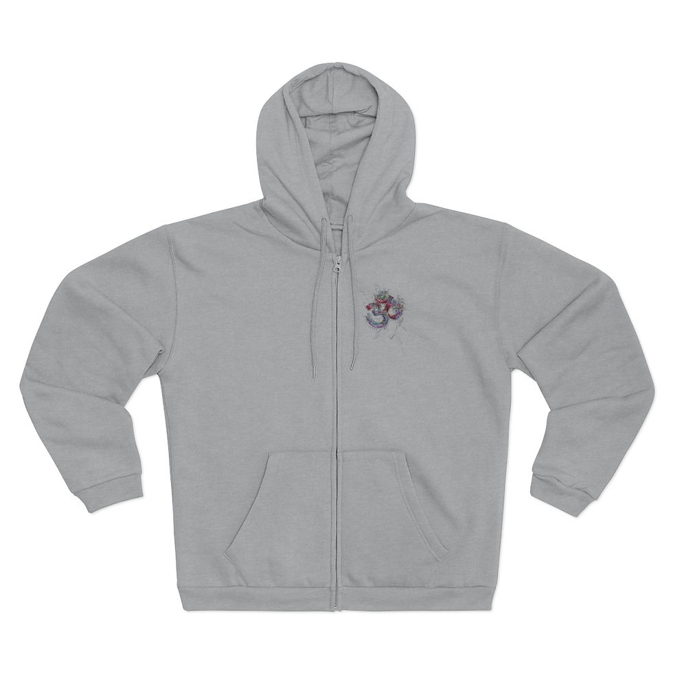 Thumbnail: Om Unisex Hooded Zip Sweatshirt