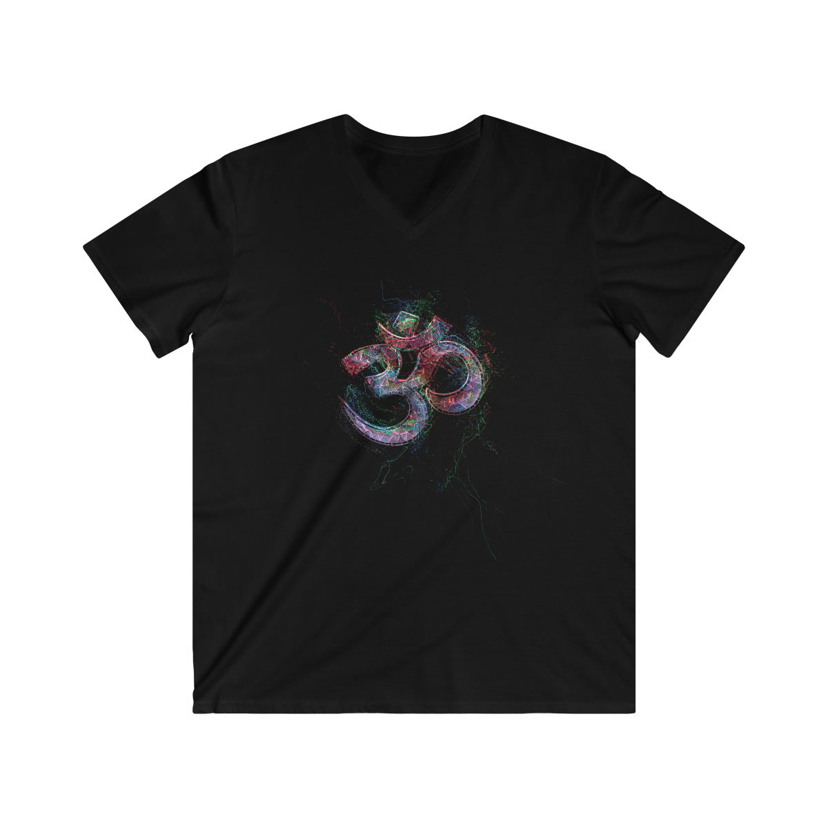 Om Men's Fitted V-Neck Short Sleeve Tee