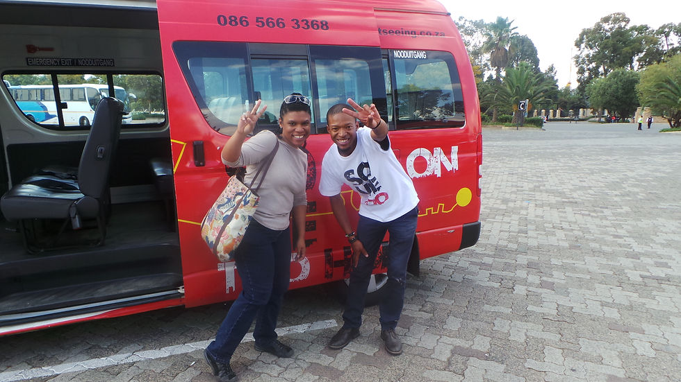 Me and my tour guide through Soweto in Johannesburg