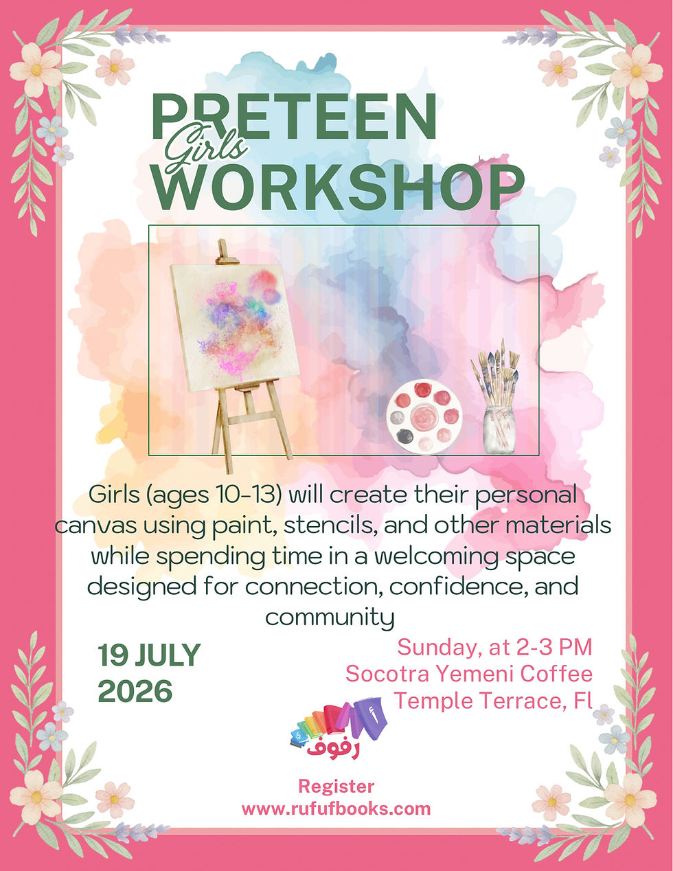 Pre-Teen Girls Workshop - Painting