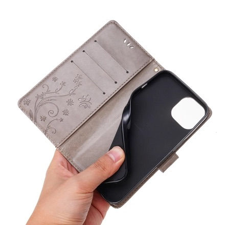 Miniaturebillede: Papillo Læder Flip Cover til iPhone 15