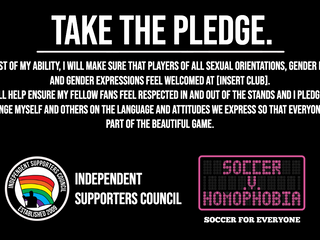 Soccer v Homophobia 2019 - Take the Pledge