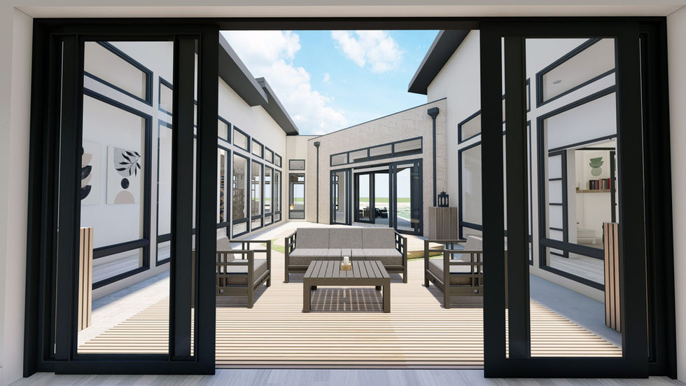 Rendering of the courtyard at The Bella Vista