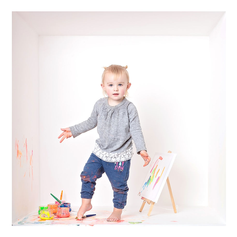 Little Artist In The Box children’s photoshoot collage in Lowestoft studio
