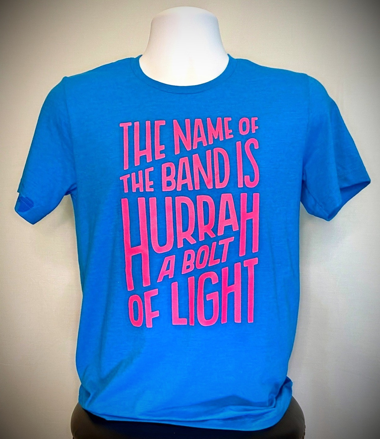 "The Name of the Band is..." T-shirt [Neon Blue]