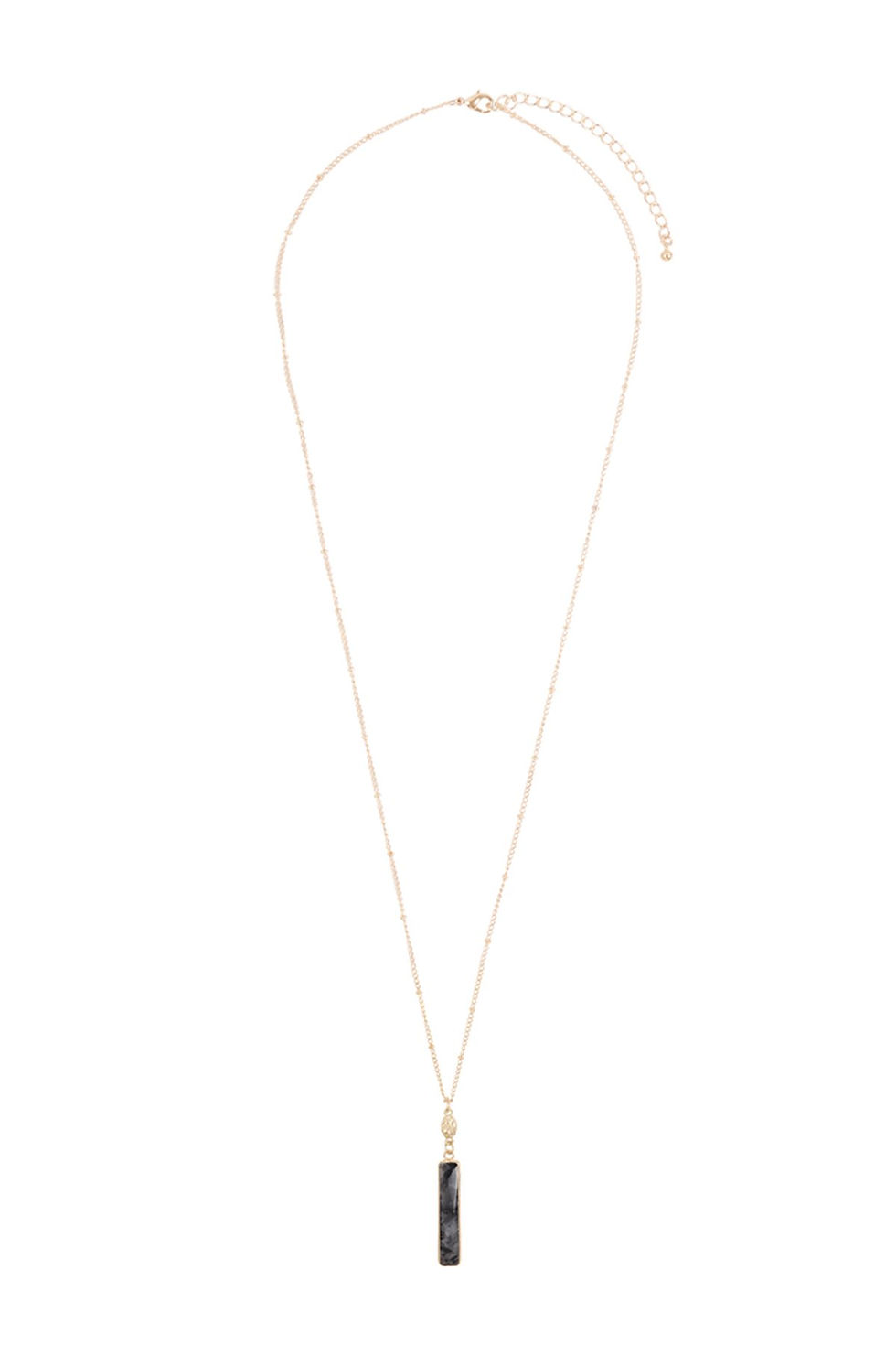Hdn3117 - Bar Natural Stone Pendant Necklace