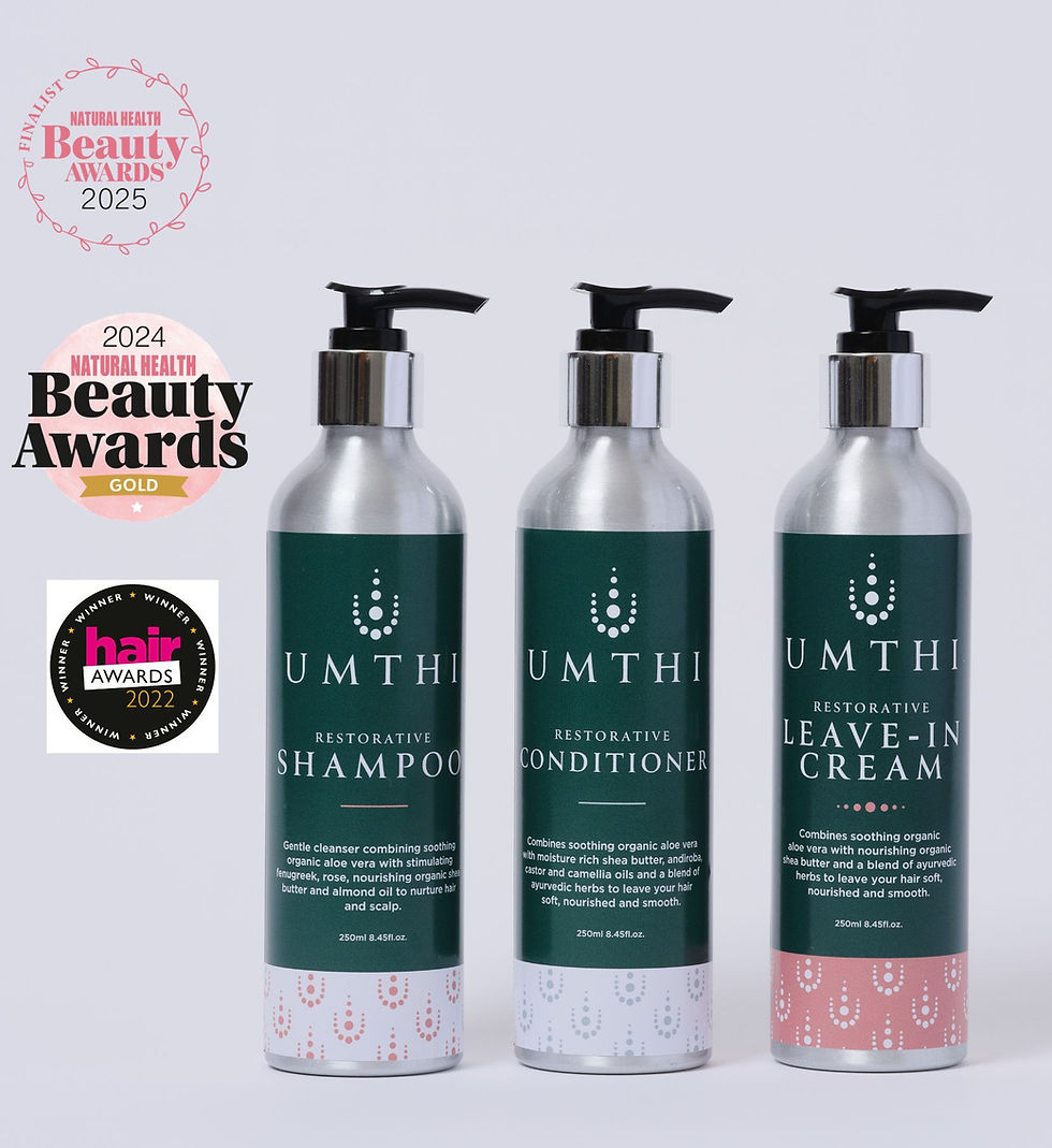 Umthi Botanical Hair Ritual three product award-winning natural hair care set