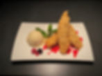 FRITTIERTE MANGO MIT VANILLE-EIS