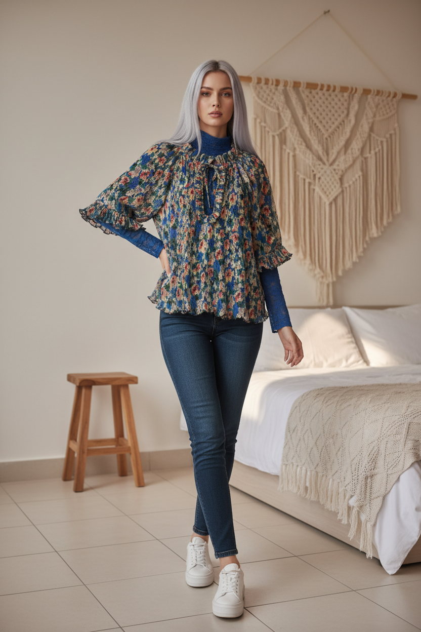 Miniaturebillede: Ganni bluse str. L/XL