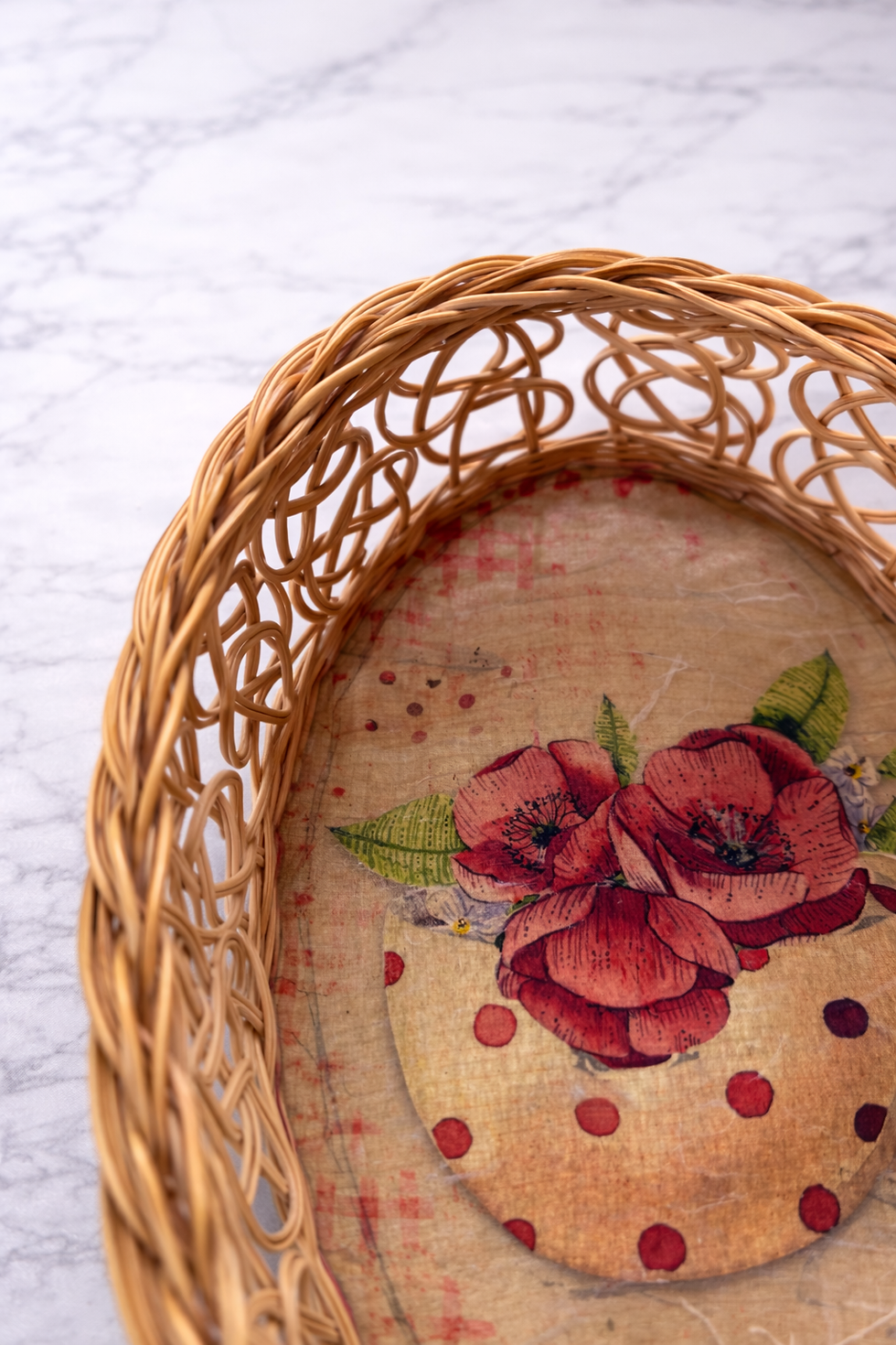 Küçük resim: Motifli Rattan Sepet