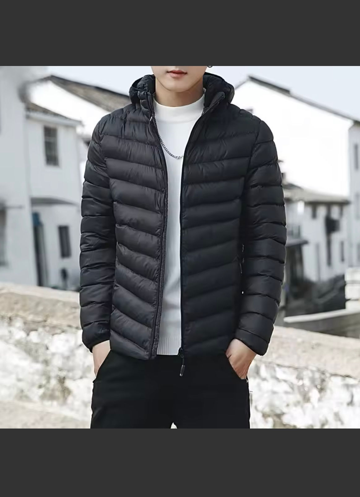 Jaqueta impermeável inverno masculino 
