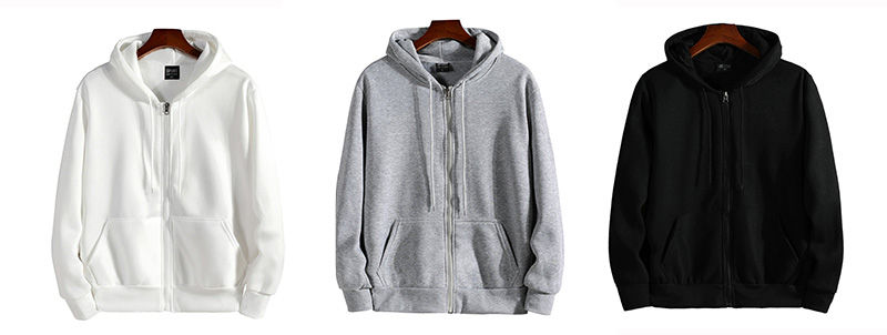 Miniatura: Casaco com zipper New Long Sleeve Hooded Sweatshirt Fashion Cas
