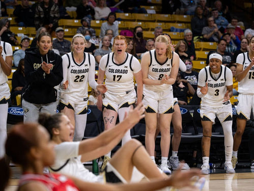 Colorado Buffaloes bench WBB Cincinnati Bearcats Erianna Gooden
