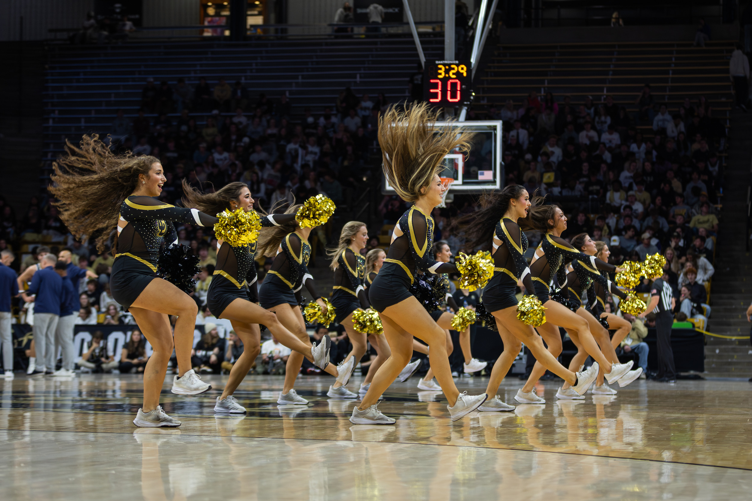 Behind the scenes of the dance team