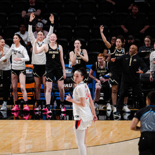 Colorado Buffaloes WBB NCAA Tournament bench