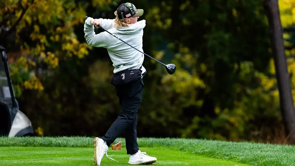 Colorado golfer Parker Paxton driving the ball off the tee.