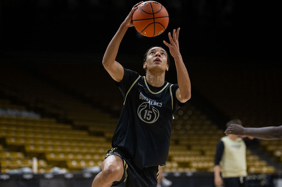 Anaelle Dutat Colorado Buffaloes JR Payne Basketball France Rhode Island Rams practice