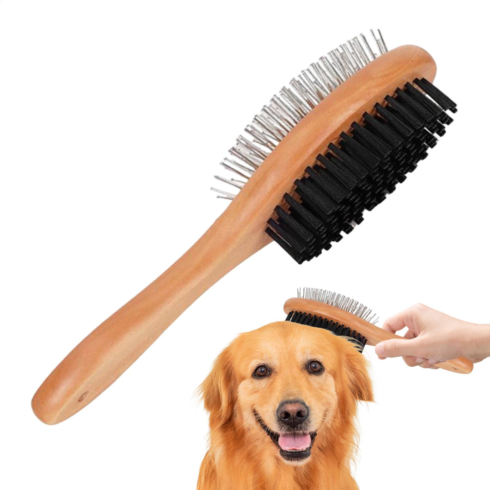 Pet Grooming Brush Double-sided Brush Comb Stainless Steel Needle Bristles Hair