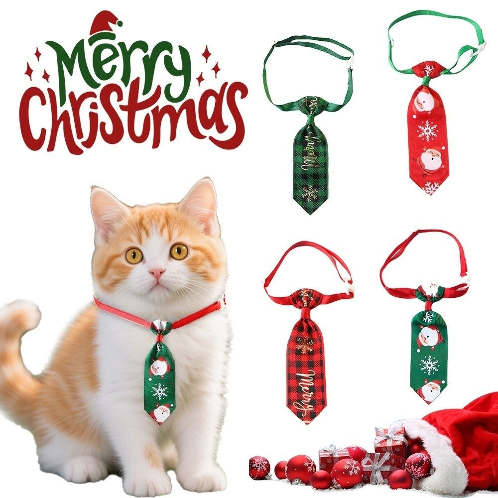 Pet Supplies Cute Christmas Dog Tie Costume Decorative Dog Bow Tie Adjustable Pe
