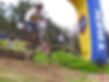 Downhill Champion Camilo Unigarro Guerrero jumping at the National Cup track in Tunja.