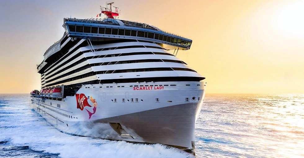 Virgin Voyage Scarlet Lady sunset