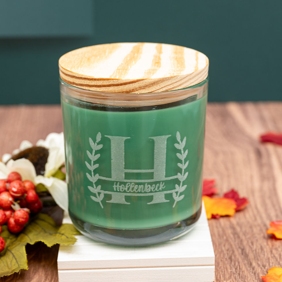 Thumbnail: 14 oz Scented Soy Wax Candle with Wood Lid