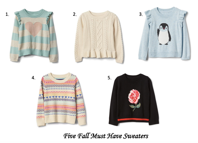 Five Must Have Fall Toddler Sweaters