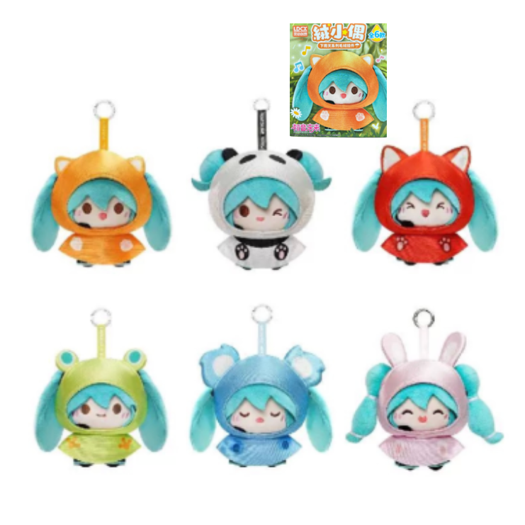 Miniature : HATSUNE MIKU Raining Plush Pendant (removable rain coat)