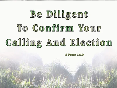 Do You "Give Diligence to Your Faith"!? Are You Giving Diligence To Make Your Calling and Election To Salvation Sure? It Could Mean Your Eternal Soul's Final Destination! A Point to Ponder . . .  