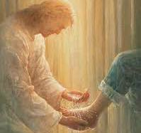 Christ washing His disciples' feet.