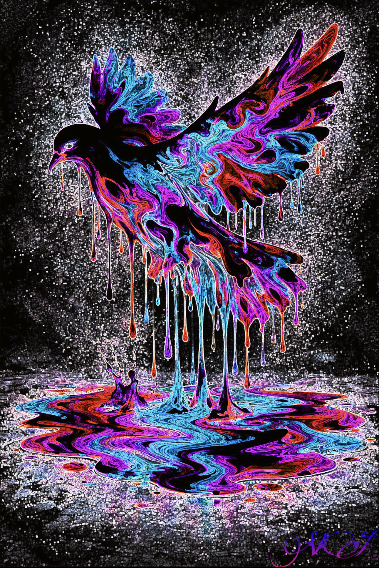 Dripping Dove (Inverted)