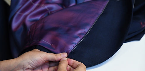 Doublure de veste cousue à la main