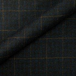 Tissu à carreaux en pure laine vierge et cachemire