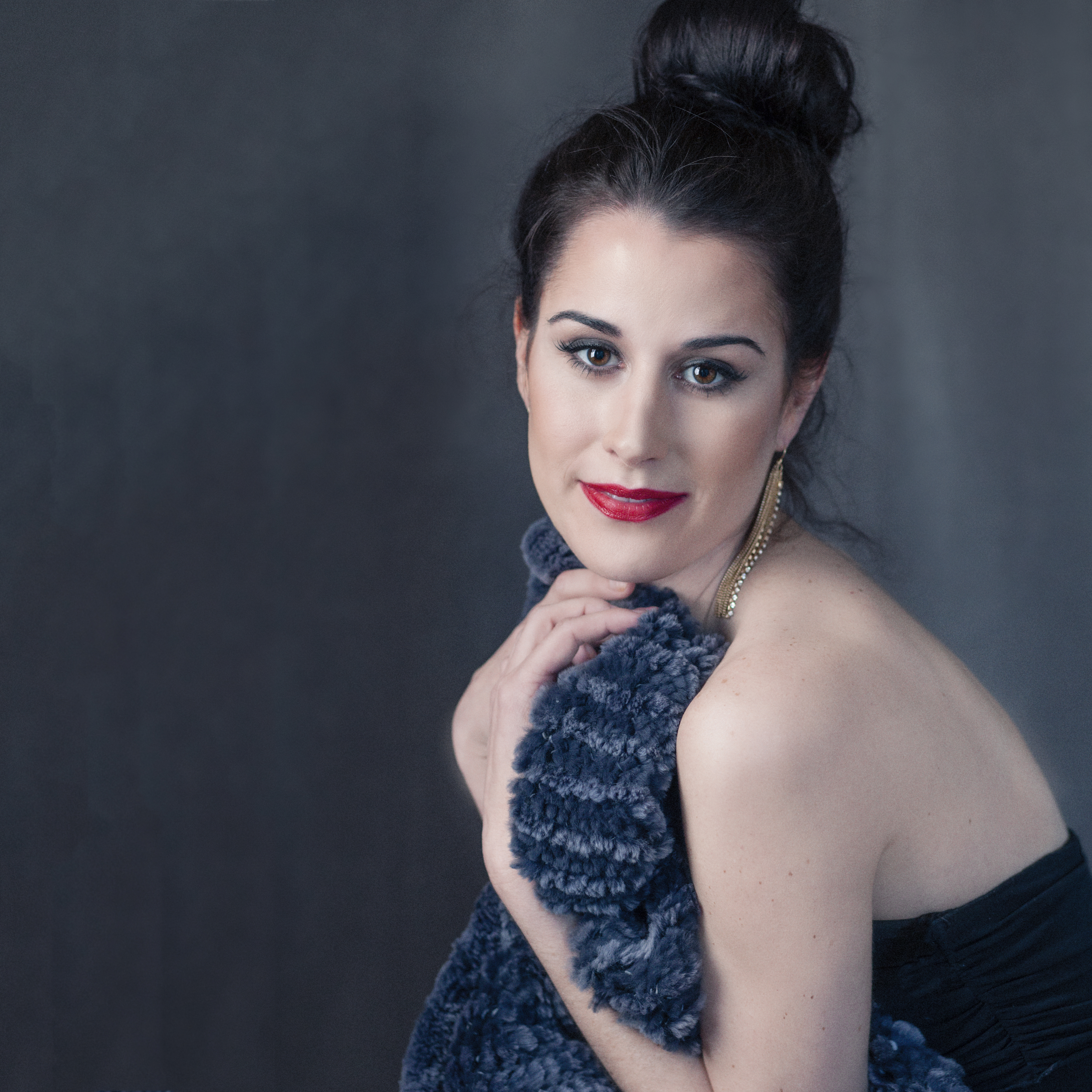 Erica with red lipstick
