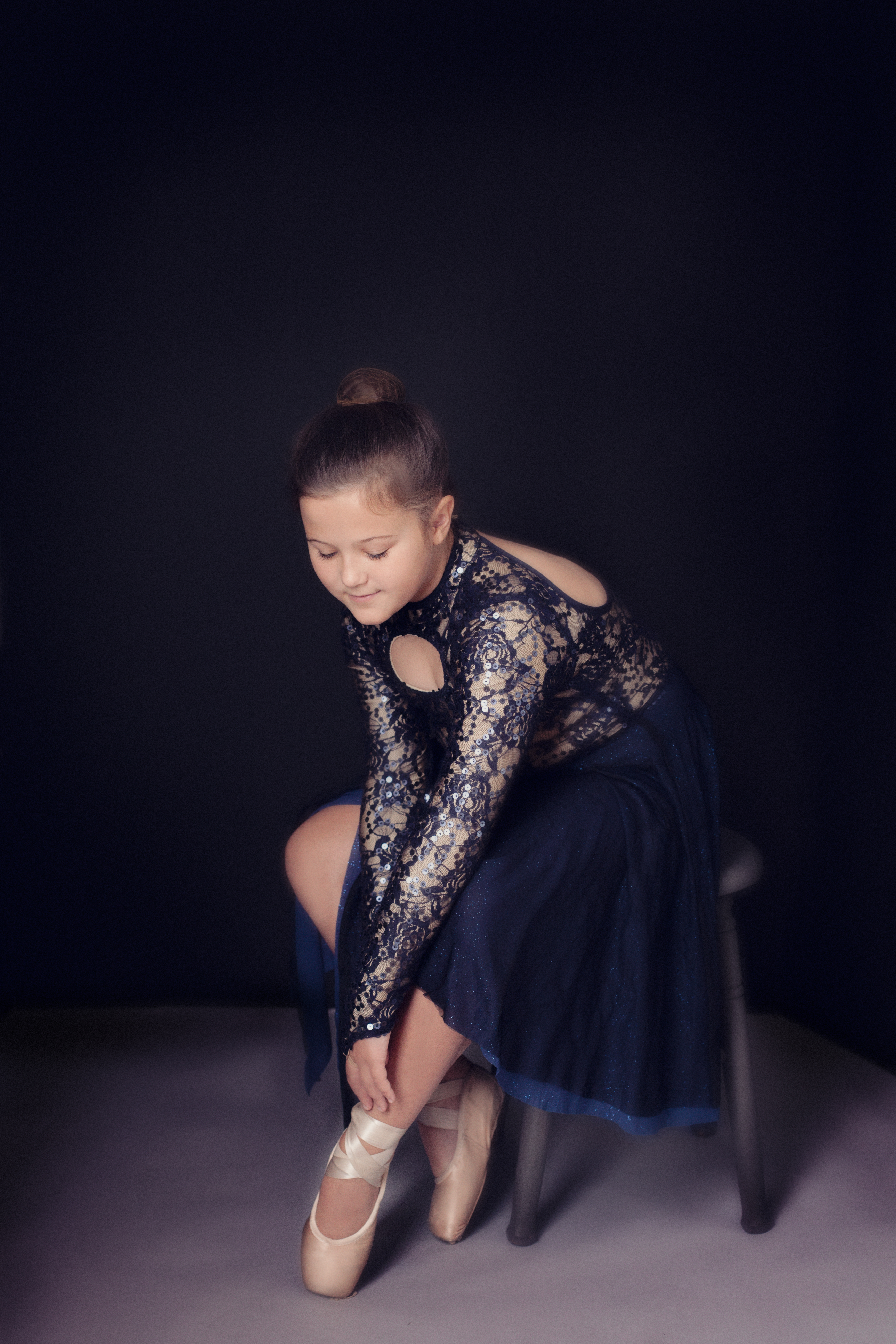 ballerina girl sitting