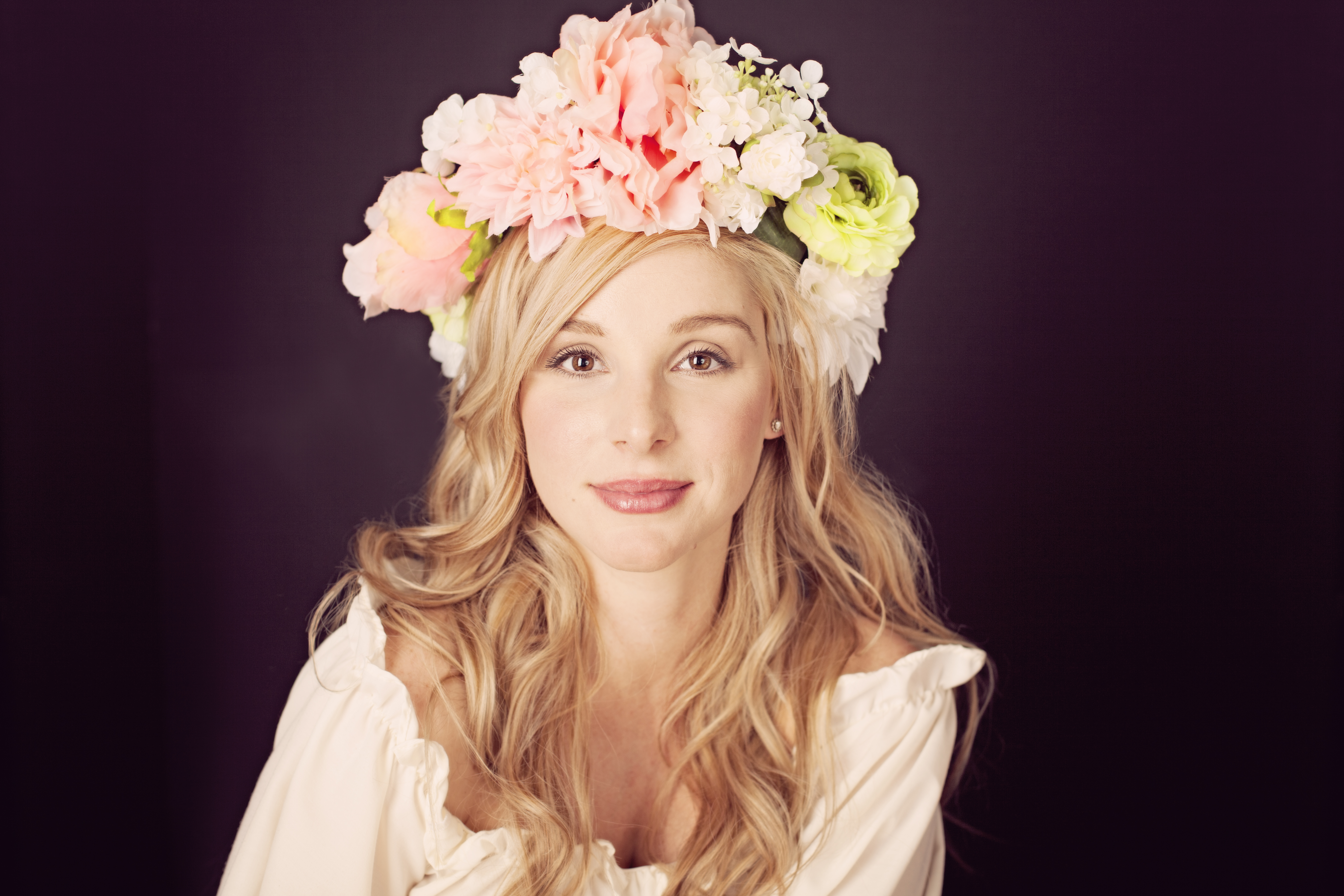Allie with floral crown