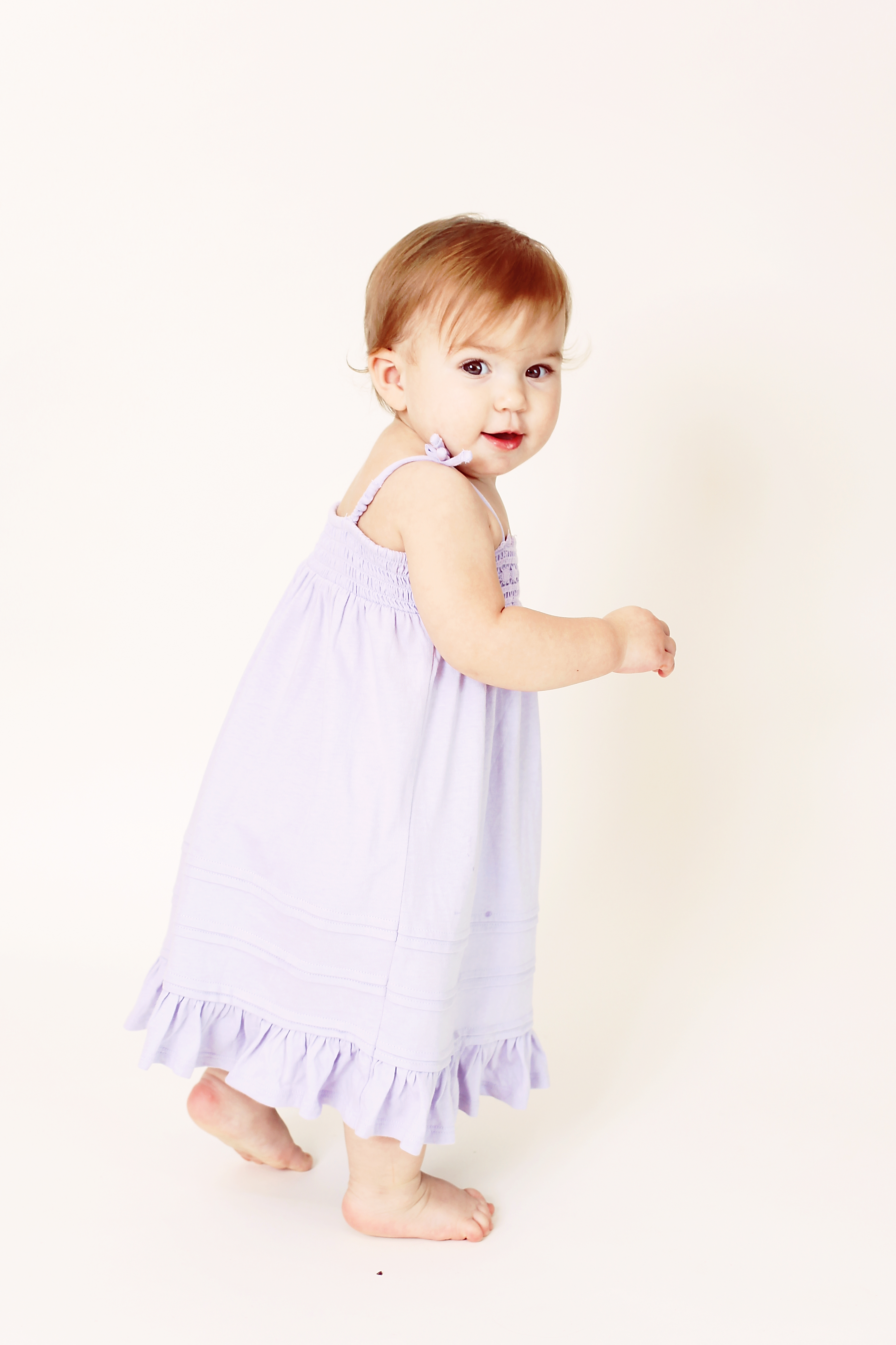 Little girl in nightgown