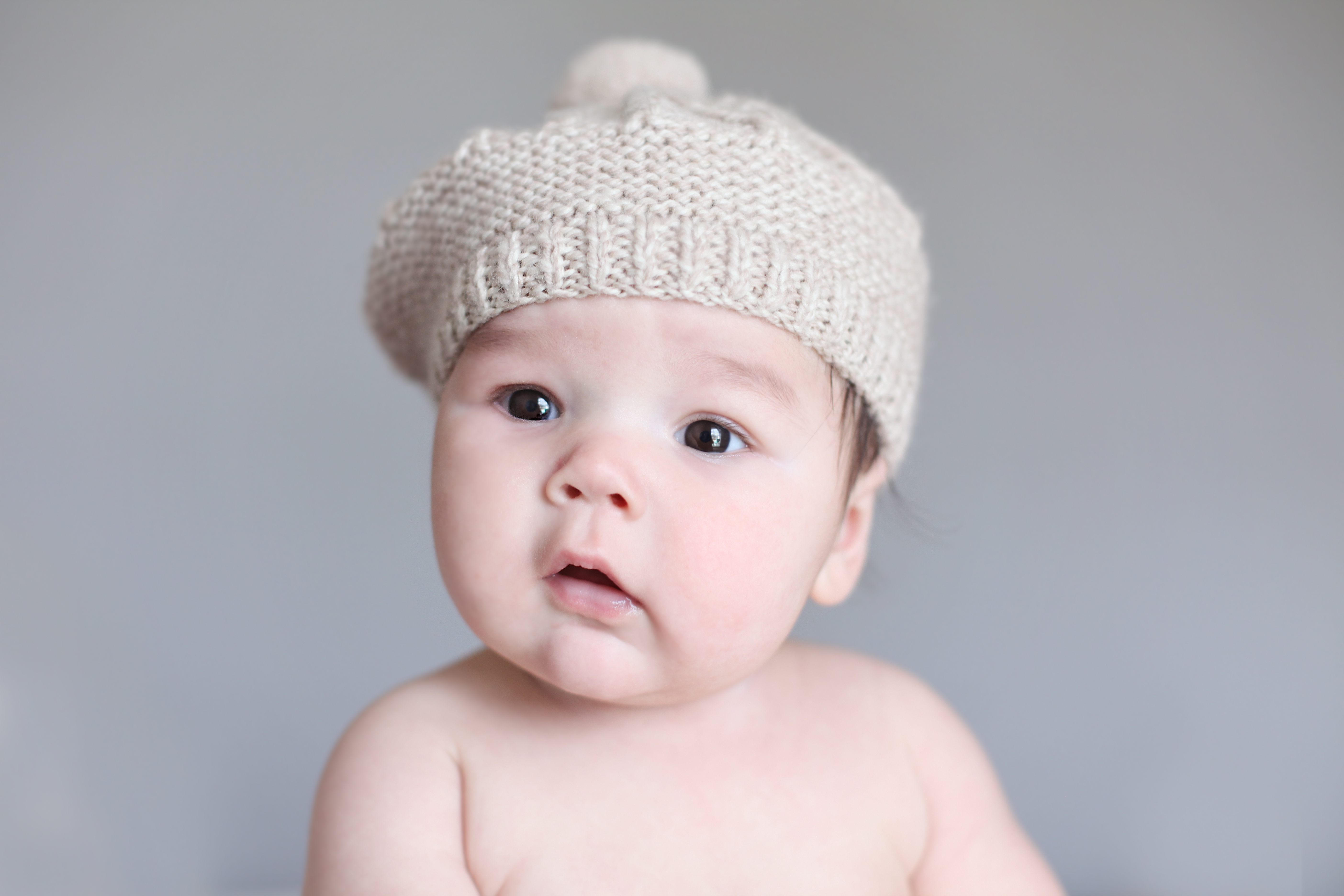baby in knit cap