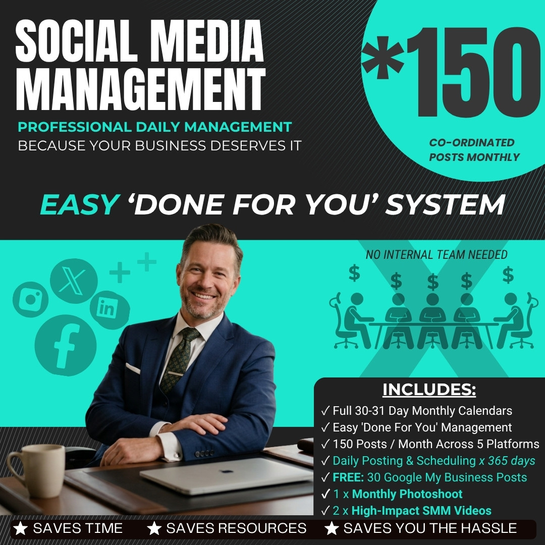 Social Media Management 3 - Daily Posts + Scheduling + Photography + 2SMM Videos