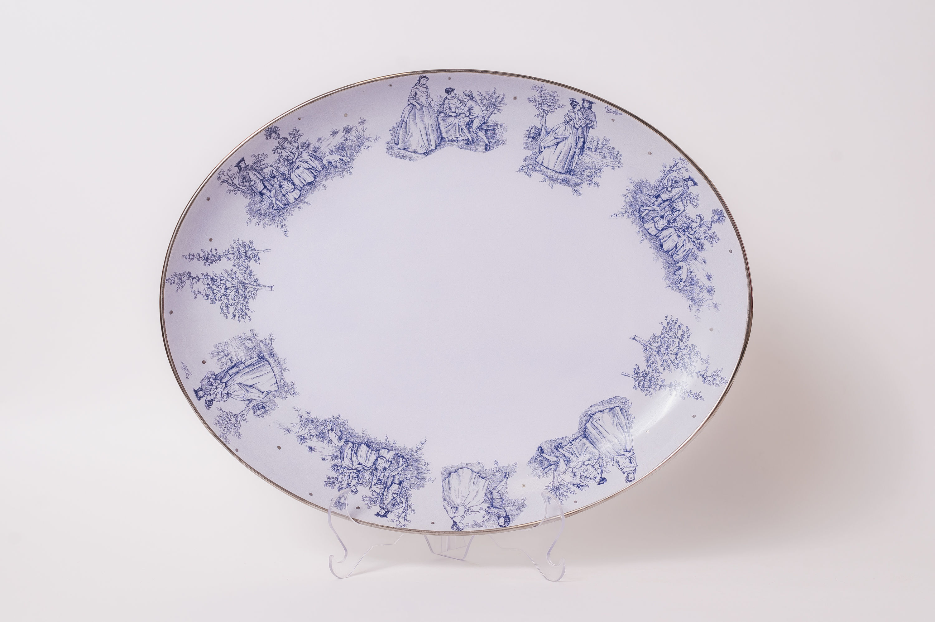 Travessa Oval Toile de Jouly Azul