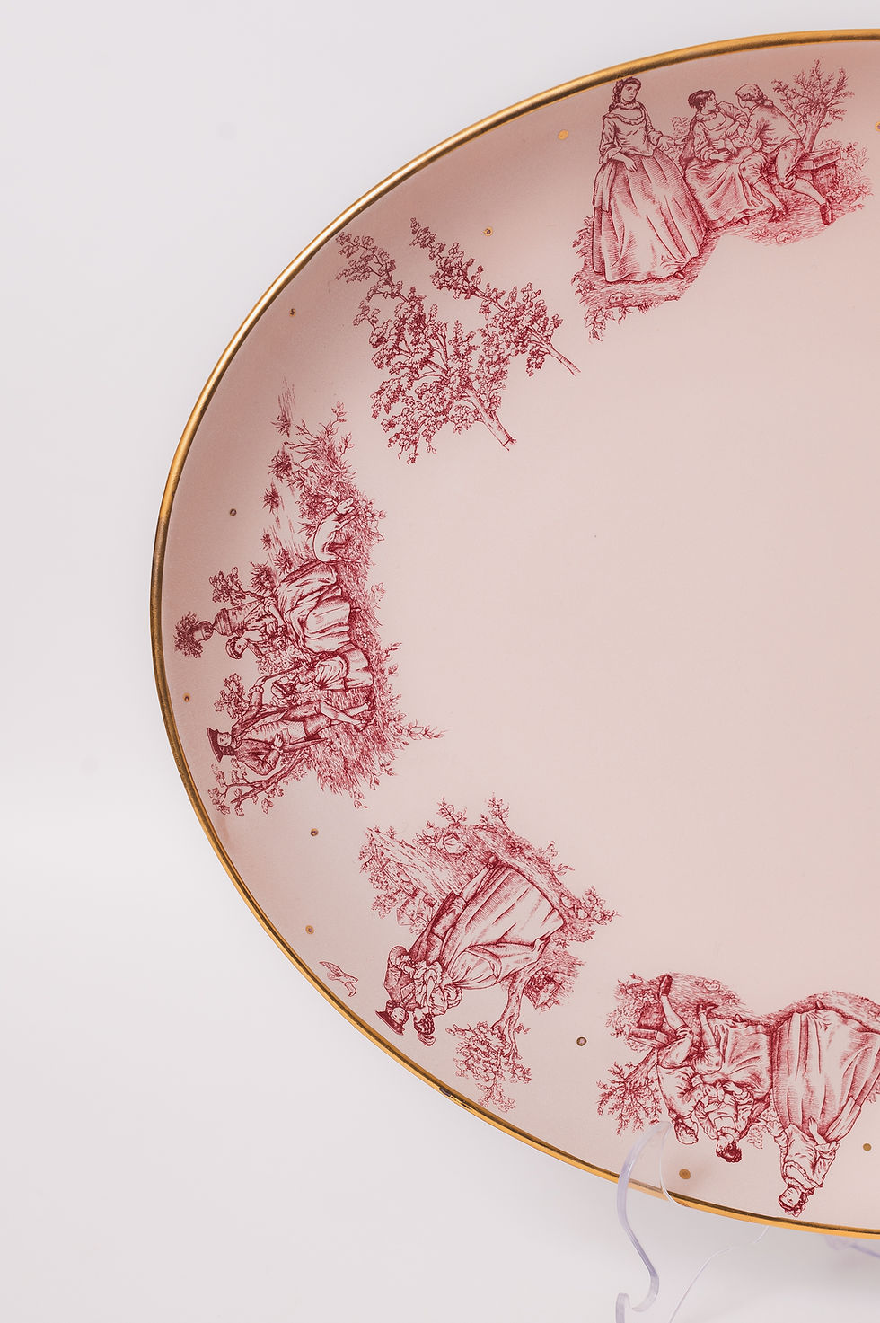 Miniatura: Travessa Oval Toile de Jouly Rosa