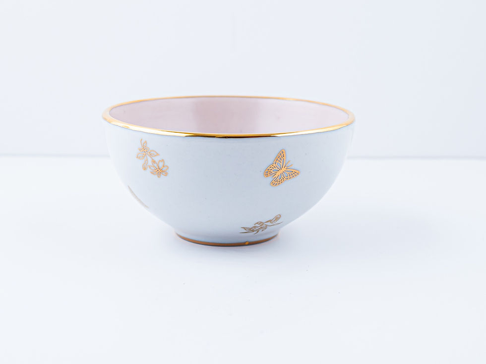 Miniatura: Bowl P Borboleta e Flor Ouro