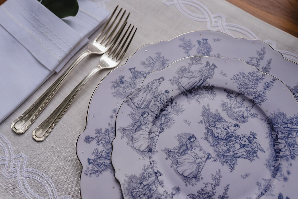 Miniatura: Prato de Sobremesa Toile de Jouly Azul