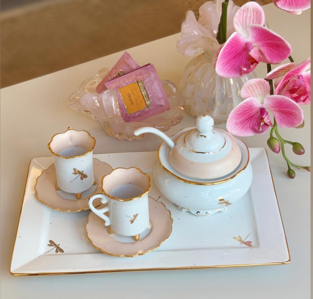 Conjunto de Café Libélulas