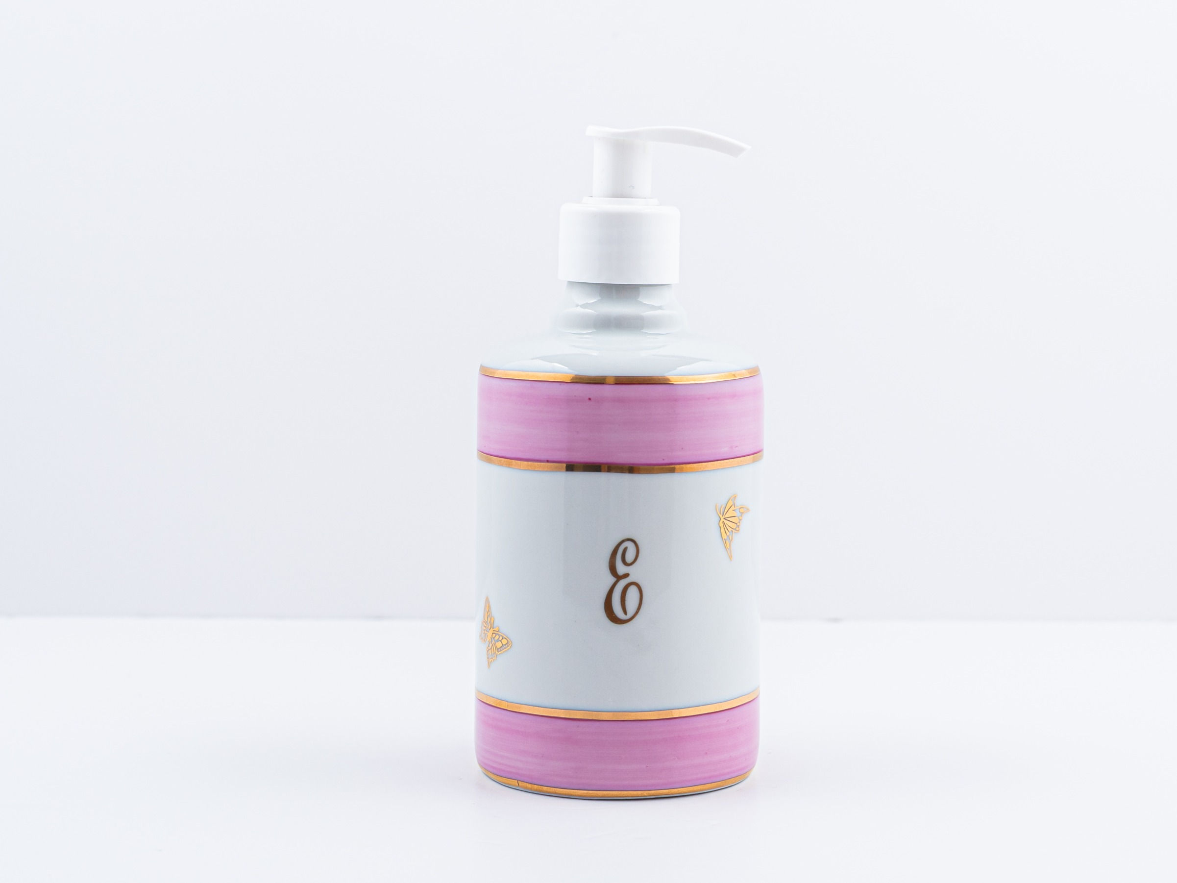 Porta Sabonete/Álcool em Gel Rosa com Inicial